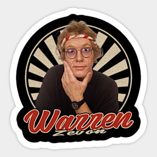 Vintage 80s Warren Zevon Sticker